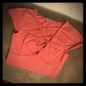 Front laced up crop top